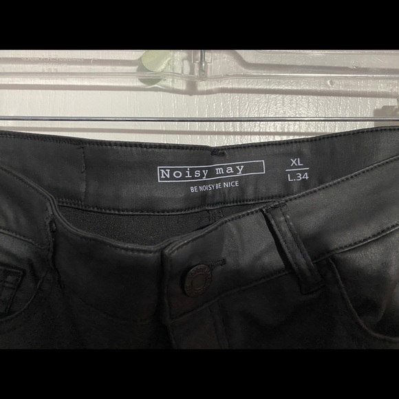 Leathery look jeans. - Picture 2 of 3